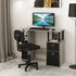 4-Bins FURINNO Turn-N-Tube System Rack, Columbia Walnut/Black/Dark Brown
