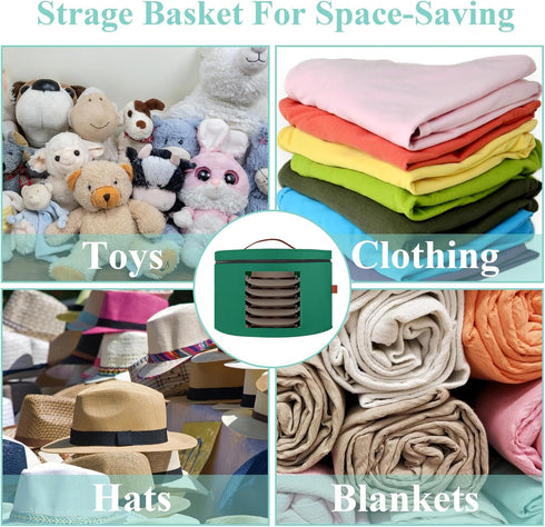 Hat Box, Stackable Round Brim Hats Organizer Bag for Closet, Travel Hat Boxes for Women
