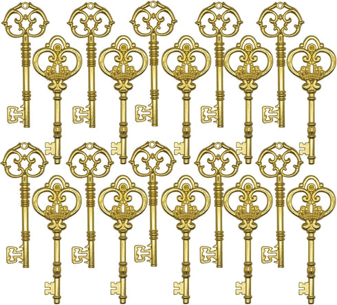 Gutapo Extra Large Antique Skeleton Keys - Wedding Decoration Favor, Handwork Gift, Santa's Key
