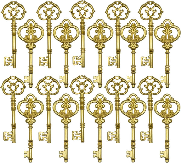 Gutapo Extra Large Antique Skeleton Keys - Wedding Decoration Favor, Handwork Gift, Santa's Key