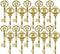 Gutapo Extra Large Antique Skeleton Keys - Wedding Decoration Favor, Handwork Gift, Santa's Key