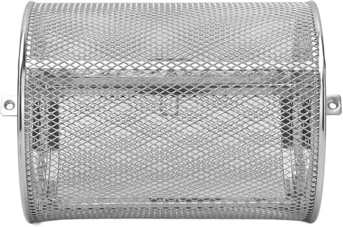 Stainless Steel Rotisserie Basket, 360 Degree Rotatable Oven Cage for Baking Nuts BBQ Roaster Tool
