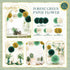 NICROLANDEE 12 PCS Green Wedding Party Decorations, Emerald Green Ivory Tissue Paper Pom Poms for Baby Shower