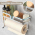 2-in-1 4 YIGII Garage Paper Towel Holder with Shelf, Wall Mounted Shop Paper Towel Roll Holder, Stainless Steel