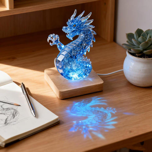 2pcs 3D LED Wood Light Base for Crystal Glass Art, Resin Art & Acrylic - Square Lighted Lamp Stand Pedestal