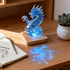 2pcs 3D LED Wood Light Base for Crystal Glass Art, Resin Art & Acrylic - Square Lighted Lamp Stand Pedestal