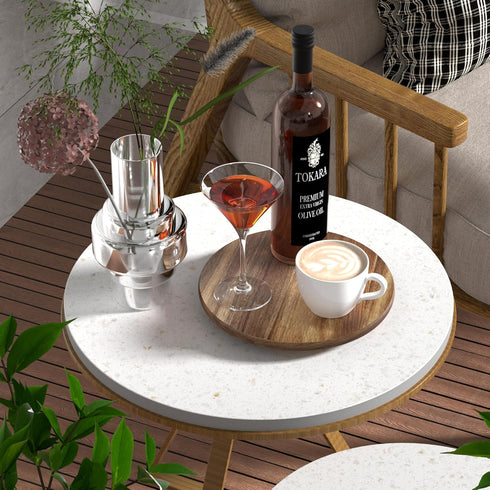 Lazy Susan Turntable for Cabinet, Acacia Wood Lazy Susan Organizer for Table Top, Kitchen Countertop Organizer for