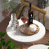 Lazy Susan Turntable for Cabinet, Acacia Wood Lazy Susan Organizer for Table Top, Kitchen Countertop Organizer for