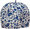 Handmade Cotton Tea Cozy in Turquoise Blue White, Indian Mandala Design, Tea Pot Cover