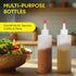 4 OZ 4 PACK BRIGHTFROM Condiment Squeeze Bottles, Empty Squirt Bottle, Red Top Cap, Leak Proof - for Ketchup, Mustard