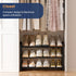 3 Closet, Closet, ENJOYBASICS Expandable Shoe Rack, Tier Adjustable Shoe Organizer Shelf for Black Metal Free Standing