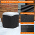 STARTWO Air Conditioner Cover for Outside Units, Durable Waterproof Square AC Cover with Windproof Buckles, Black