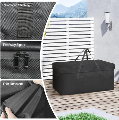 Demao Cushions-51"Lx15.8"Wx21.7"H Extra Large Outdoor Cushion Storage Bags,Heavy Duty Patio Waterproof Furniture