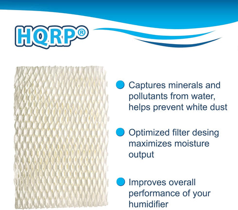 HQRP 4-Pack Wick Filter Replacement for Honeywell HCM750, HCM-750B, HAC-700, HAC700PDQV1 Humidifiers