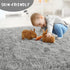 LOCHAS Gray Ultra Soft Indoor Modern Area Rugs 4x5.3 Feet, Fluffy Living Room Carpets for Children Bedroom Nursery Decor