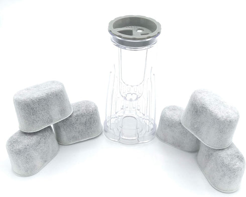 Blendin Short Water Filter Holder Handle with 6 Charcoal Filters, Compatible with Keurig K200 Series Coffee Makers