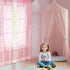 BROSHAN Pink Sheer Curtains Set, 2 Panels 78 inches Long, Pretty Printed Drapes for Girls Bedroom & Nursery