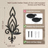 Set 2, Wall Candle Sconces of Vintage Flower-Shaped Metal Candle Holders for Pillar, Tealight, and LED Candles, Rustic