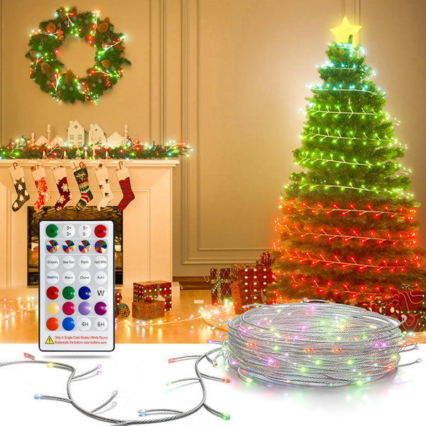 LED Fairy Lights USB Powered String Lights, 16Ft 200 LED Multicolor Firecracker