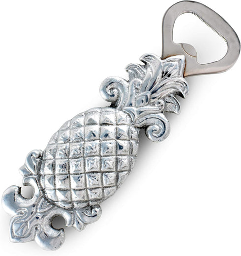 Arthur Court 6-Inch Durable Aluminum Pineapple Beer Bottle Opener - Tropical Hospitality Gift for Men & Women