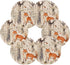 SDMKA 6 3.9 Inch Cute Forest Fox Pcs Cotton Woven Coasters with Holder - Absorbent Drink Coasters - Ideal for Coffee
