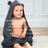 33"x33" 0-5T, Organic Cotton Toddler Poncho Towel Ultra-Soft Hooded Bath & Beach Towel with Bear Ears Absorbent Kids