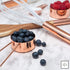 Copper Measuring Cups and Spoons Set – 8-Piece Stackable Stainless Steel Utensils, Stylish Rose Gold Kitchen