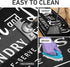 KOZYFLY Laundry Room Rug Runner 20"x31", Non Slip Washable Kitchen Mat, Waterproof Mudroom Carpet in Black