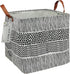 FANKANG Square Nursery Hamper Storage Bins - Foldable Canvas Laundry Basket with Waterproof Coating