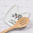 Pavilion Gift Company Blobby Cat Spoon Rest, "Stir Crazy", 5", White