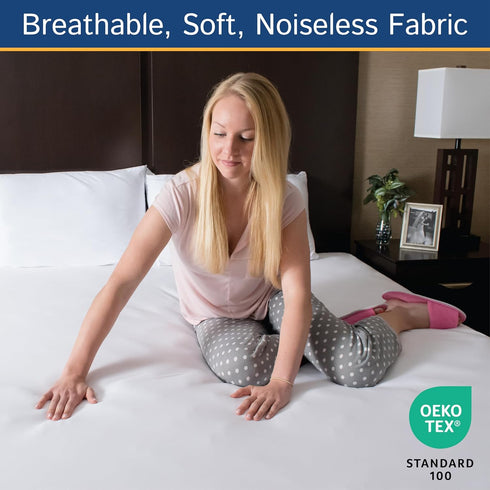 20" California King Mattress Protector Bedbug Waterproof Zippered Cover - Deep Pocket Fits up to Depth - Hypoallergenic