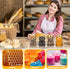 24 Pack 4 oz Patelai Glass Bear Shaped Honey Jars with Lids Reusable Small Tilted Bear Glass Bottles Containers