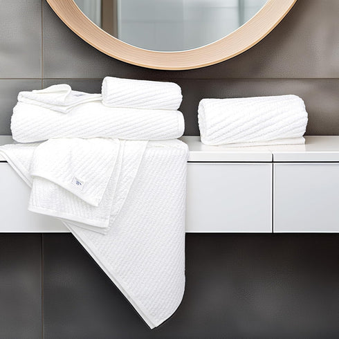 Pack 6 Set, 2 2 2 100% Tens Towels of Zero Twist Towels Bath, Hand, Waschloths, Cotton, Light Weight, Extra Absorbent