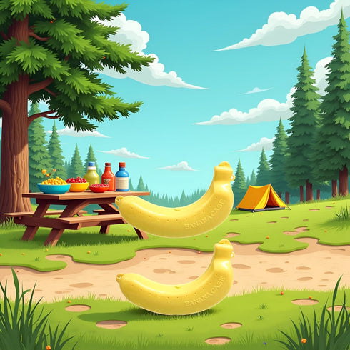 Bwexxt 2Pcs Banana Case, Cute Banana Protector Storage Box, Portable Banana Holder for Lunch Boxes, BPA-Free Fruit