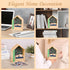 SIHPTO 300pcs Stress Relief Mini Bookshelf with Mini BooksMiniature Library Decor for Book Lovers, Stress-Relieving