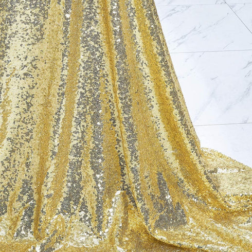 Hahuho 50 inch Round Sequin Tablecloth, Gold Glitter Tablecloth for Bridal Shower, Birthday, Wedding, Dessert, Banquet
