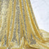 Hahuho 50 inch Round Sequin Tablecloth, Gold Glitter Tablecloth for Bridal Shower, Birthday, Wedding, Dessert, Banquet