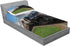 Set Countryside Ambesonne Steam Engine Bedding with Sheet & Covers, Vintage Locomotive in Scenery Green Grass Puff