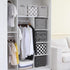 Sea Team Foldable Large Square Black and White Geometric Storage Bins, 100% Natural Linen & Cotton, Set of 4