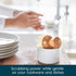 2 Pack Set, Grove Co. Bubble-Up Dish Soap Dispenser & Brush Ergonomically Designed Dish Scrubber, Removes Tough Messes