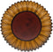 CVHOMEDECO. Rustic Sunflower Shape Wooden Plate, 11 Inch Display Art for Home and Office Décor (Mustard Plate Only)