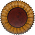 CVHOMEDECO. Rustic Sunflower Shape Wooden Plate, 11 Inch Display Art for Home and Office Décor (Mustard Plate Only)