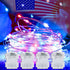 Yayfazy 4th of July Decorations Outdoor/Indoor Timer Fairy String Lights,4PACK 400Led Copper