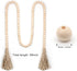 LSKYTOP 58 Inches Wood Bead Garland with Tassel, Rustic Prayer Beads for Farmhouse Tiered Tray Decor - 2 Pack