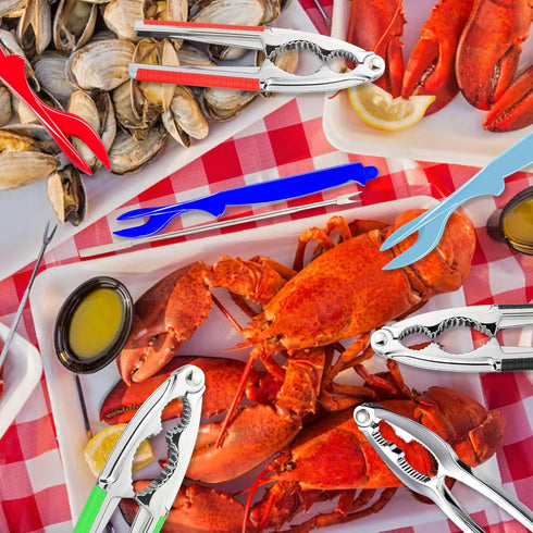 3 Set, Set, Crab Crackers and Tools, Pcs Crab Crackers with Non-slip Handle, Lobster Crackers and Tools, Seafood Tools