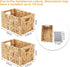 ELONG HOME 2 Pack Water Hyacinth Wicker Baskets, Rectangular 12" Woven Storage Baskets with Handles for Shelves