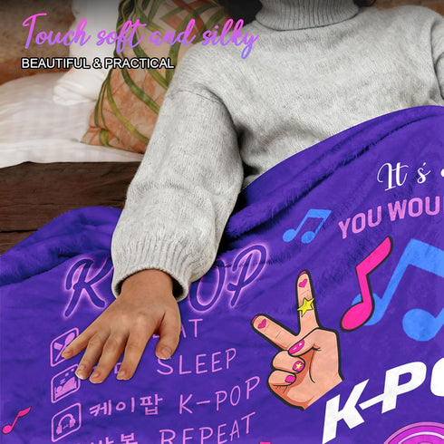 60''x50'' Kpop Gifts Blanket for Teen Girls - K Pop Gifts for Teen Girls Women K-Pop Fans Music Lovers, Kpop Merch