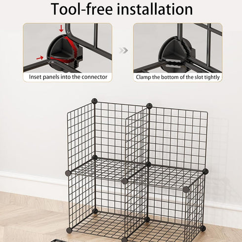 AUXBC 40PCS Closet Cube Connectors Plastic Storage Wire Cube Connectors ABS Connectors Organizer for Modular Storage