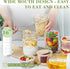 Miuyhji 2-Pack 16 oz Overnight Oats Containers with Lids, Glass Mason Jars with Lids, Folding Spoons and Separated