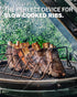 BONPAZ 18" Rib and Roast Rack for Big Green Egg, Turkey Roasting Rack for Grilling and Smoking - Stainless Steel Pan